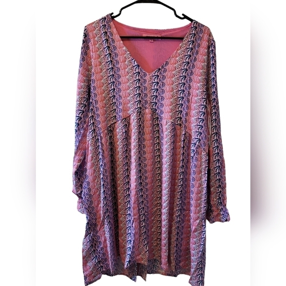 Simply Southern Large  NWT Babydoll scallops dress lined - Picture 2 of 13